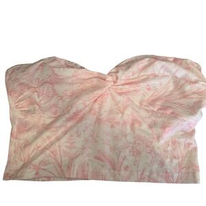 SHEIN Womens Tube Top Bundle 3 Pack Floral Toile Black White Sweetheart Small S